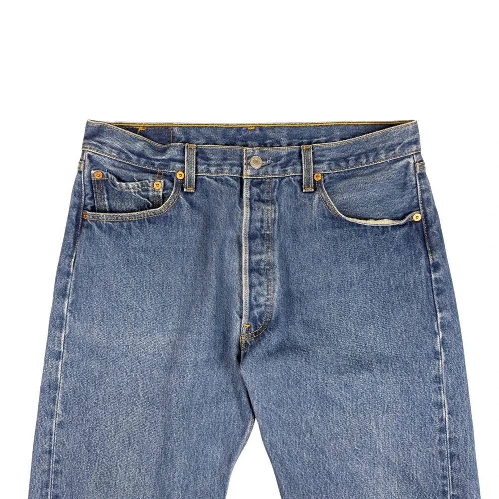Vtg Y2K Levi's 501XX‎ Men's Jeans 32x32 Blue Straight Leg Denim Button Fly 2002